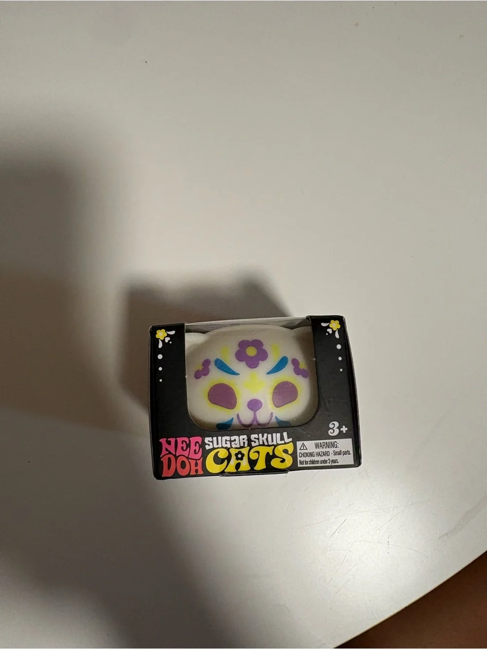 Authentic NeeSugar Skull Cat- White with Purple Accents